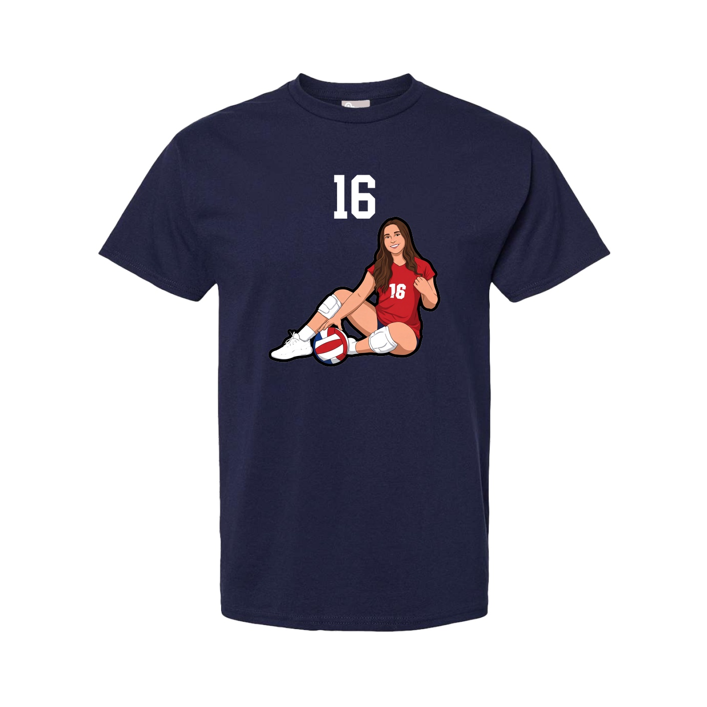Tee — Number Top in Navy