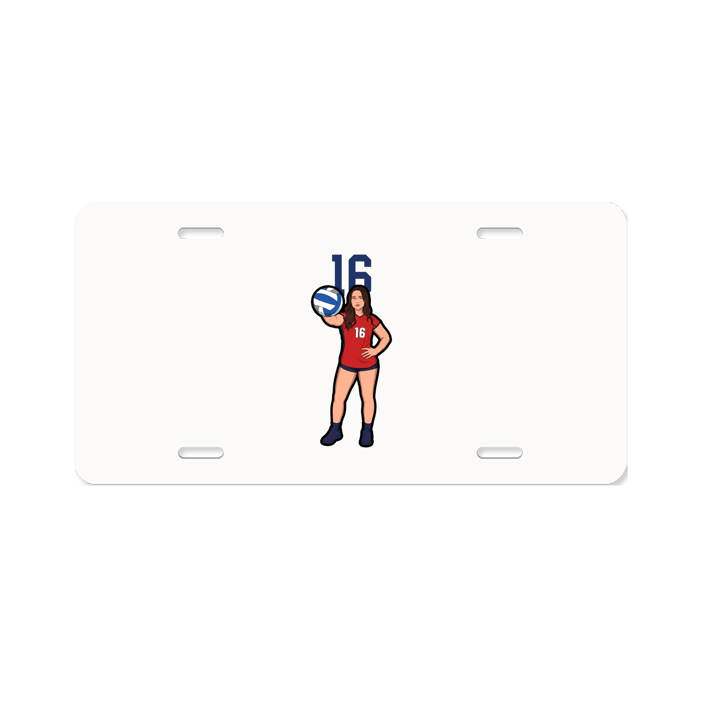 License Plate — Number Top in Classic
