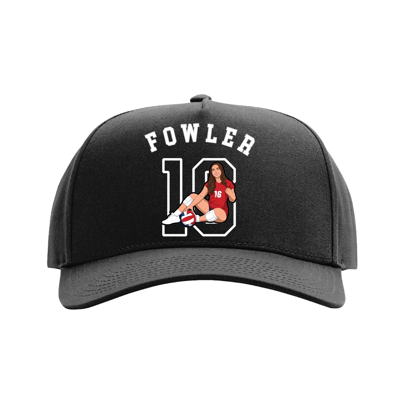 Full Fabric Five-Panel Champ Cap — Shirsey Arch in Black