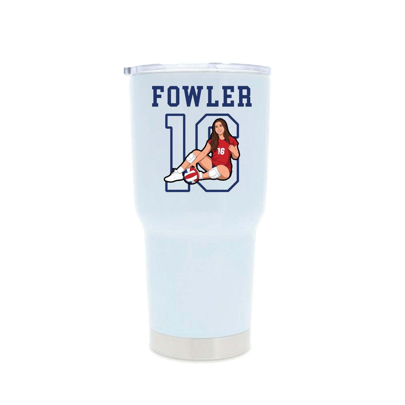 30oz Stainless Steel Tumbler — Shirsey in White