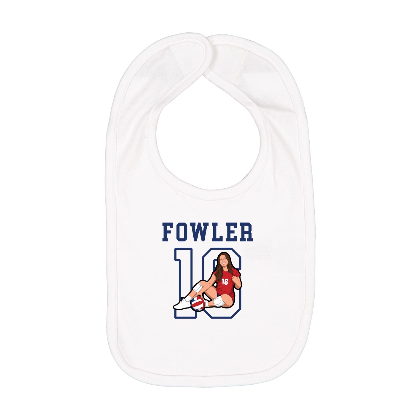 Infant Bib — Shirsey in White