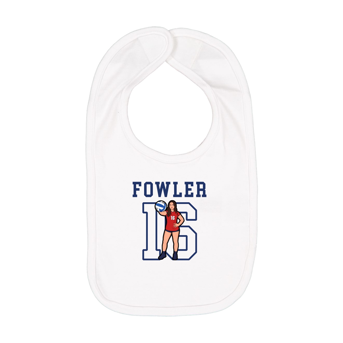 Infant Bib — Shirsey in White