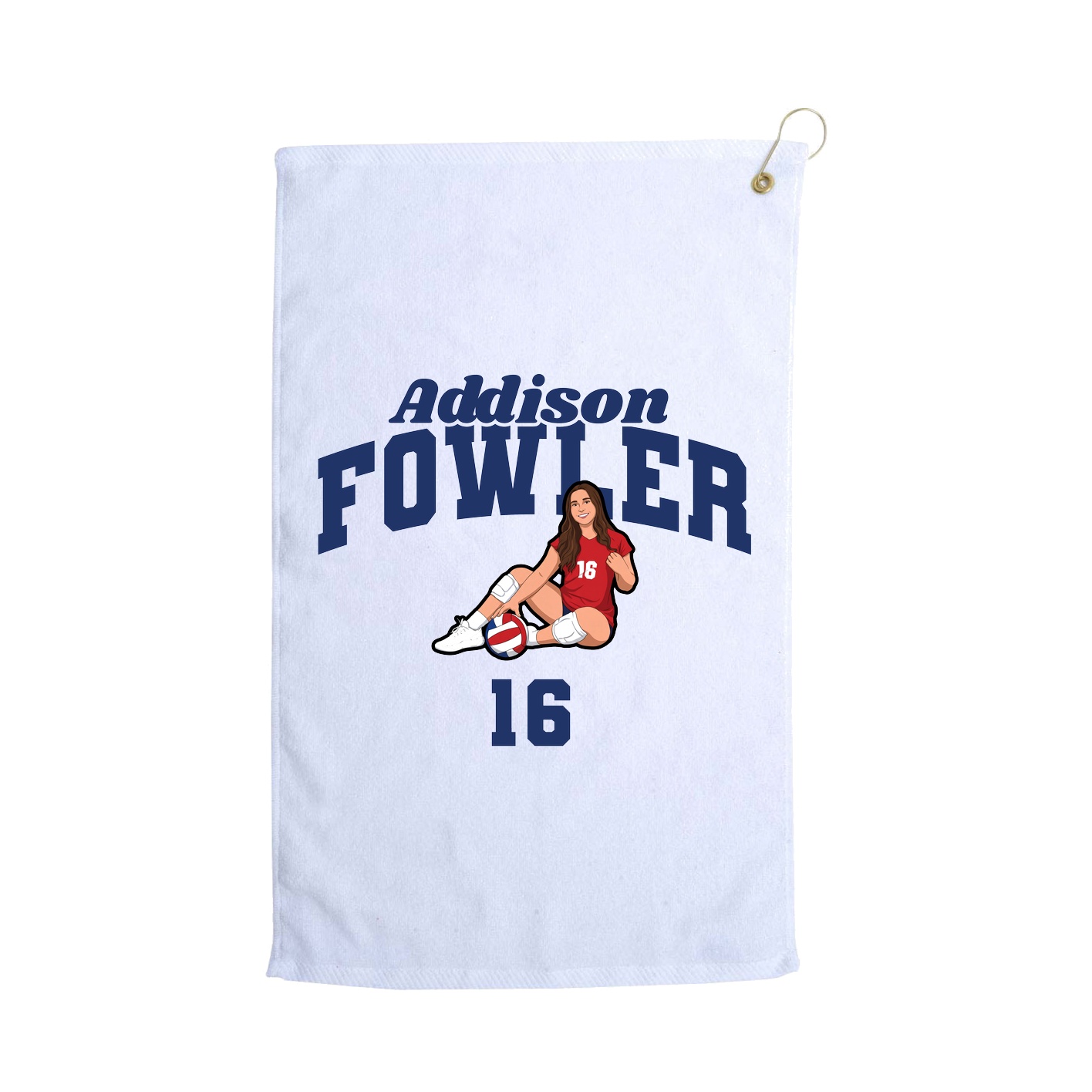 Golf Towel — Signature Arch in White
