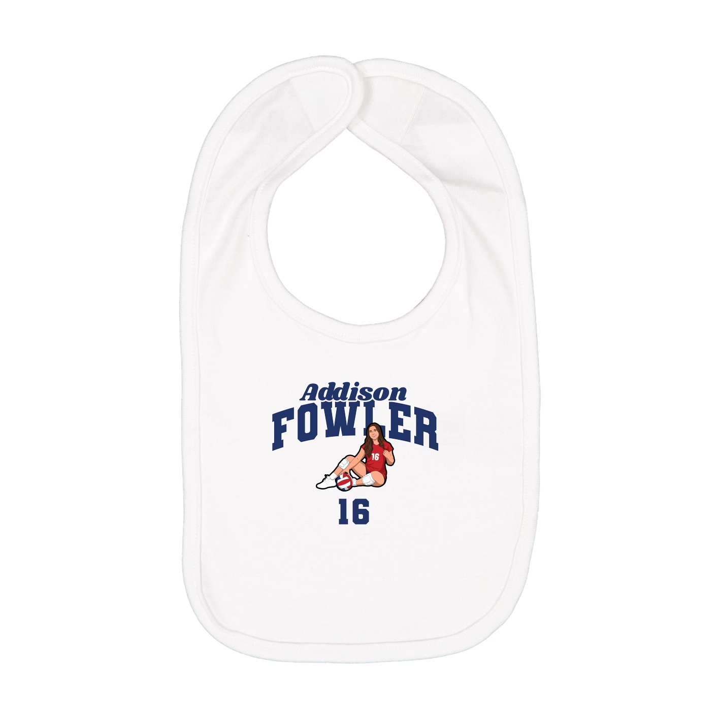 Infant Bib — Signature Arch in White