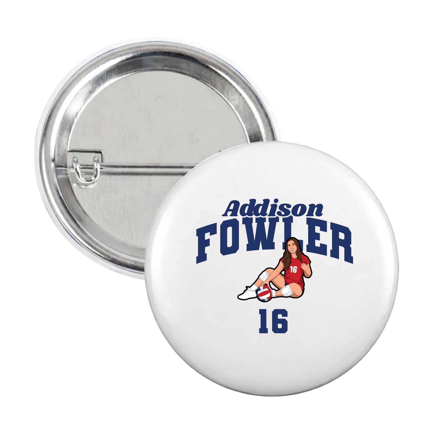 Game Day Button — Signature Arch in White