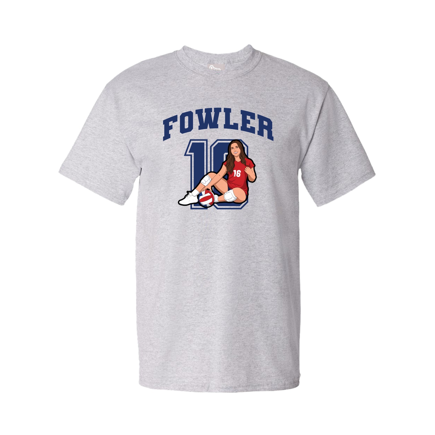 Youth Tee — Number in Grey