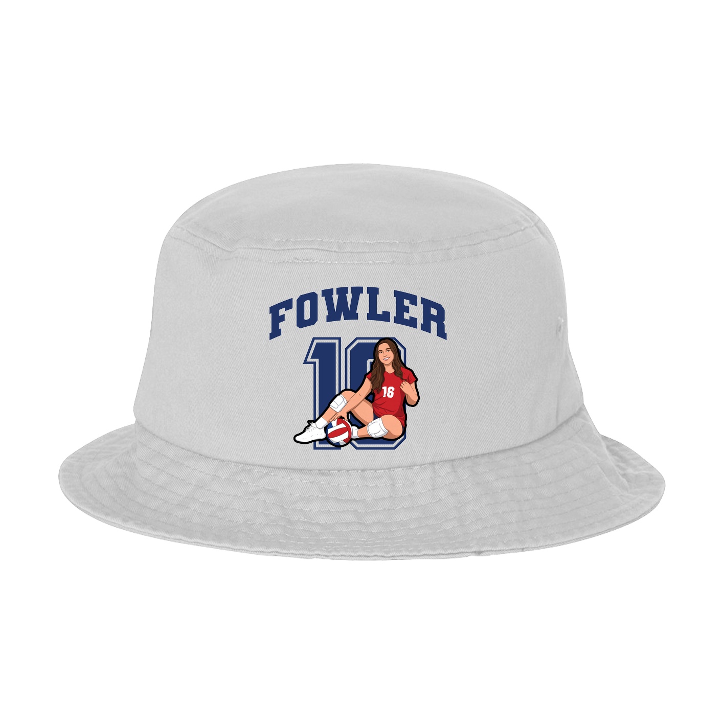 Bucket Cap — Number in White
