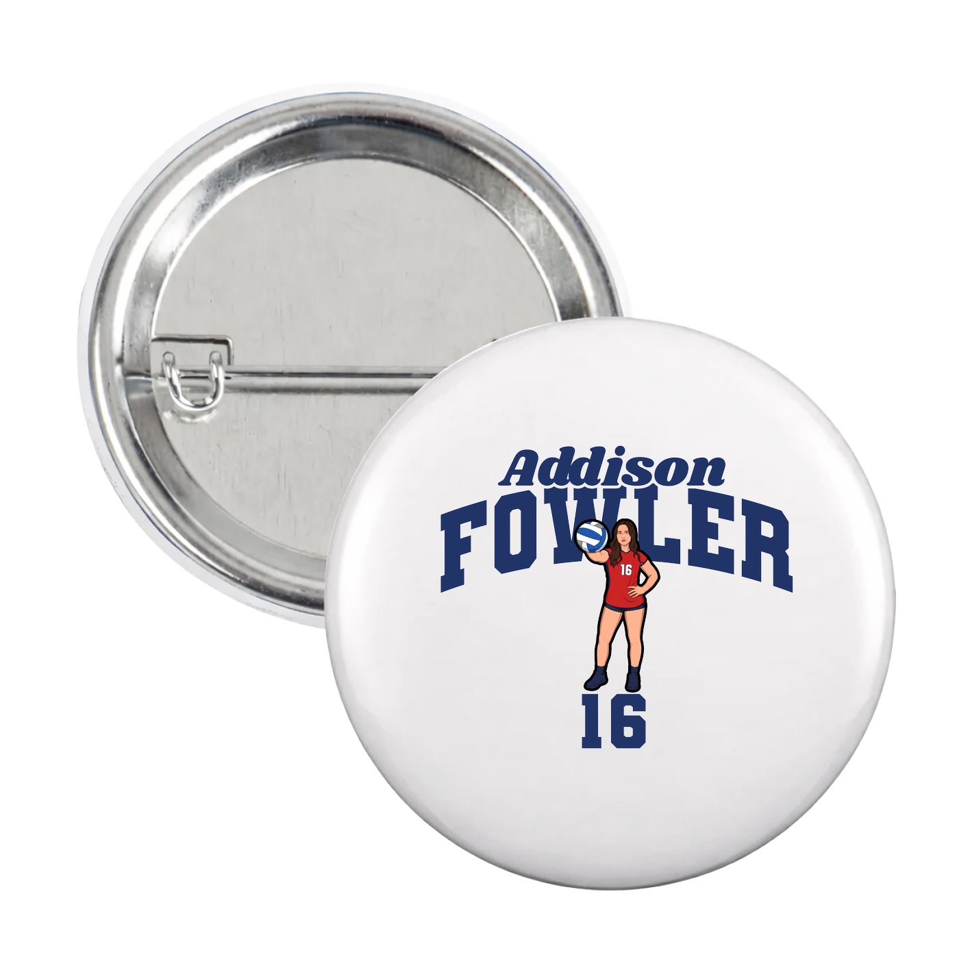 Game Day Button — Signature Arch in White