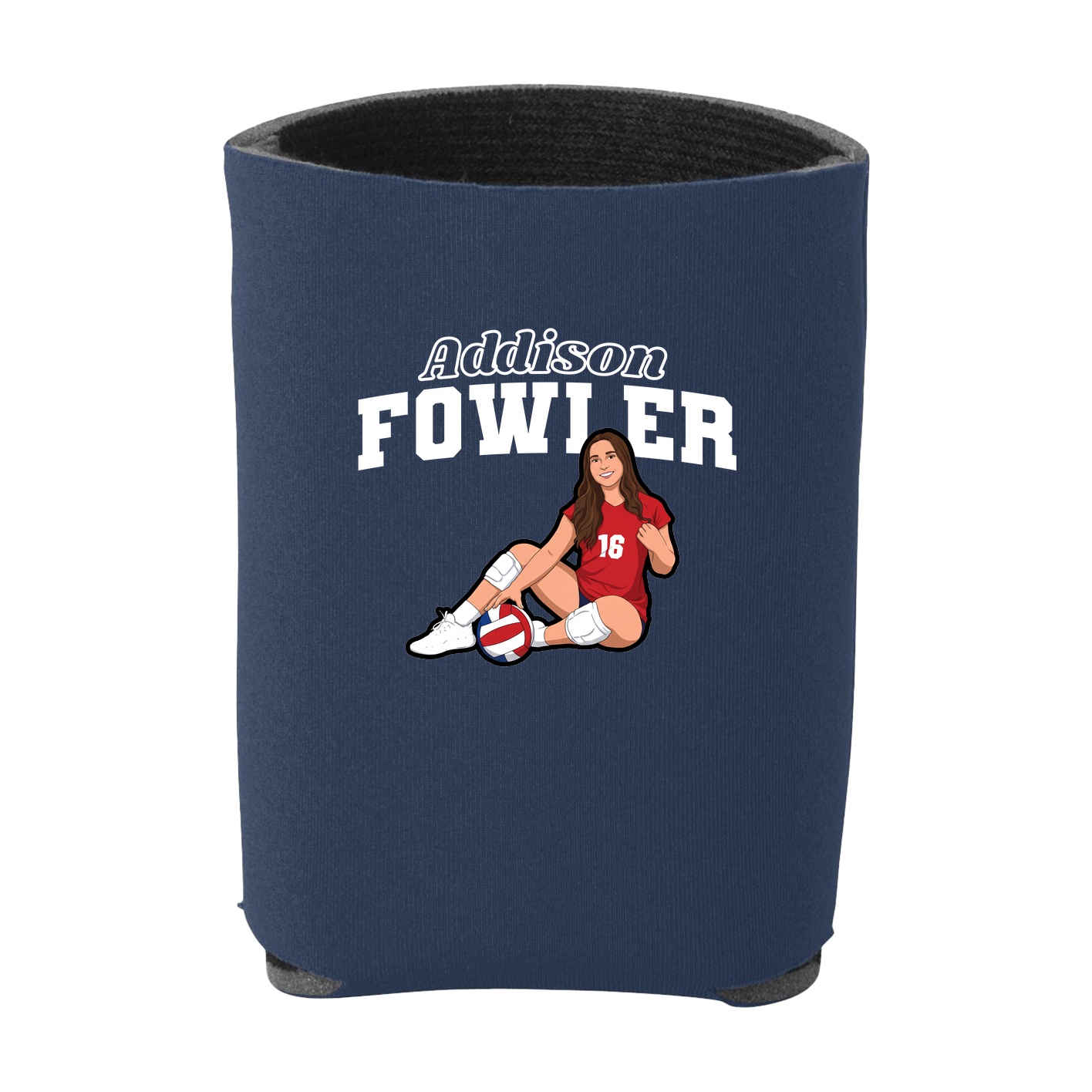 Can Holder — Name Arch in Navy