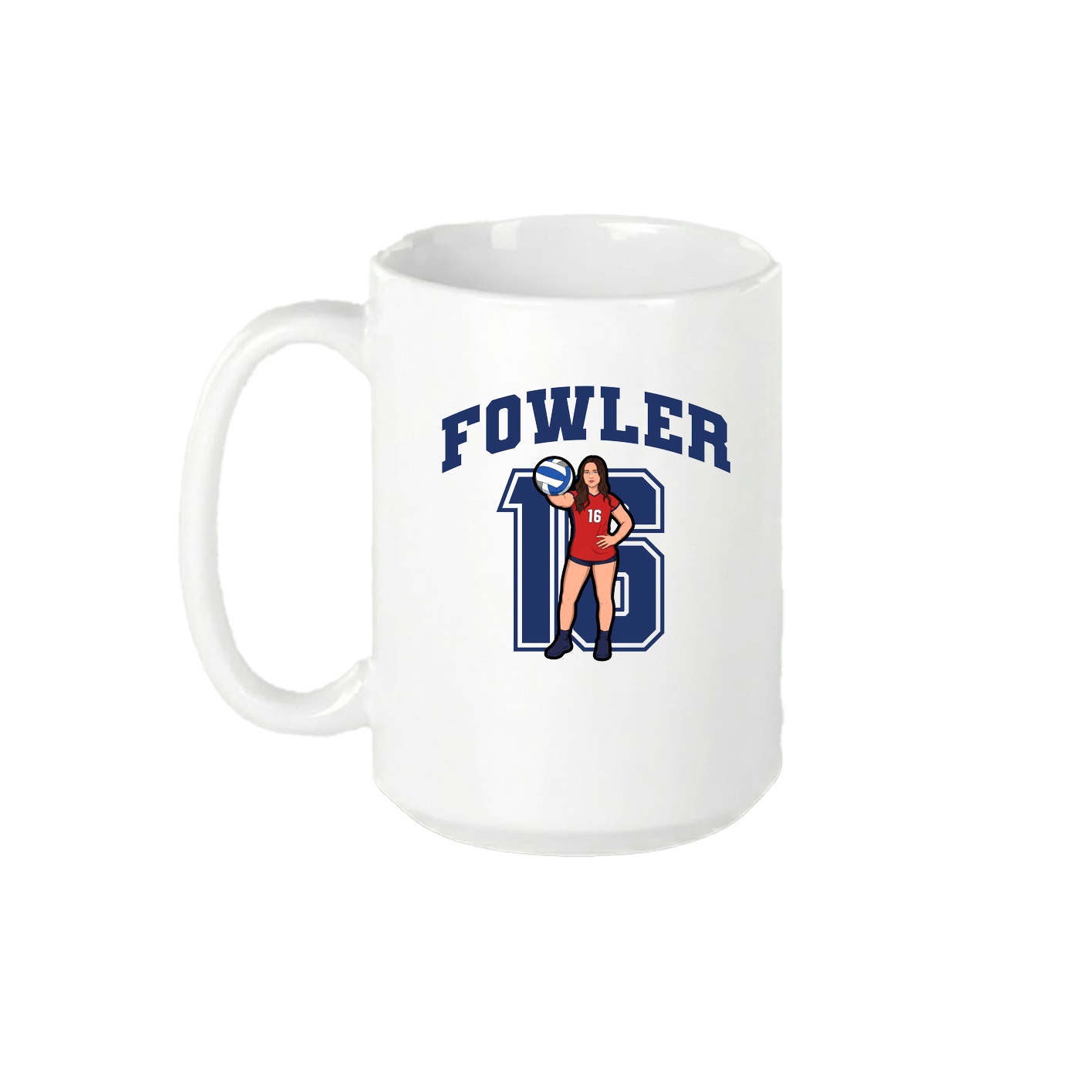 15oz Coffee Mug — Number in White