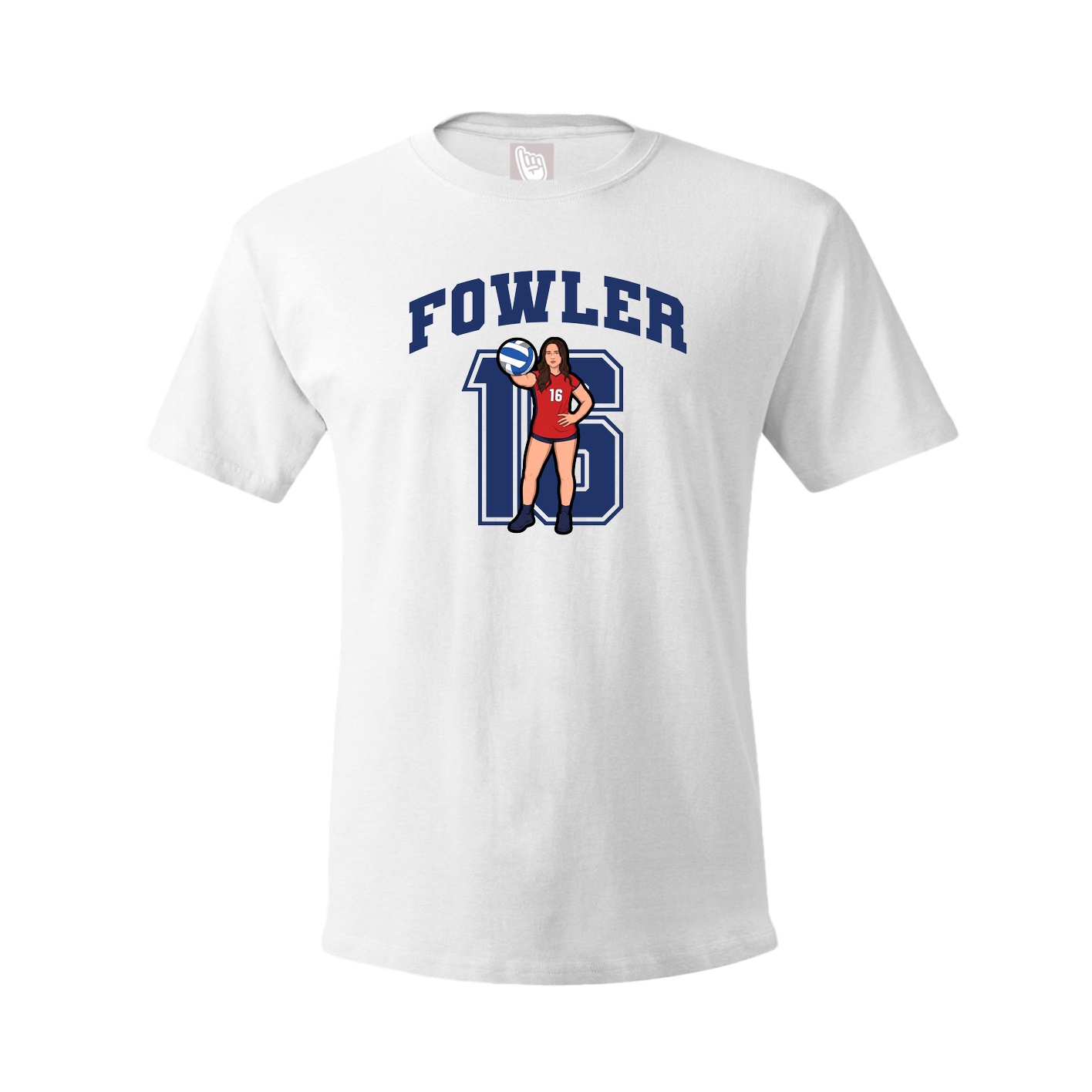 Youth Tee — Number in White