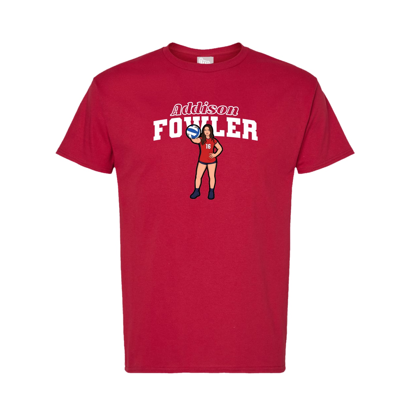 Tee — Name Arch in Crimson