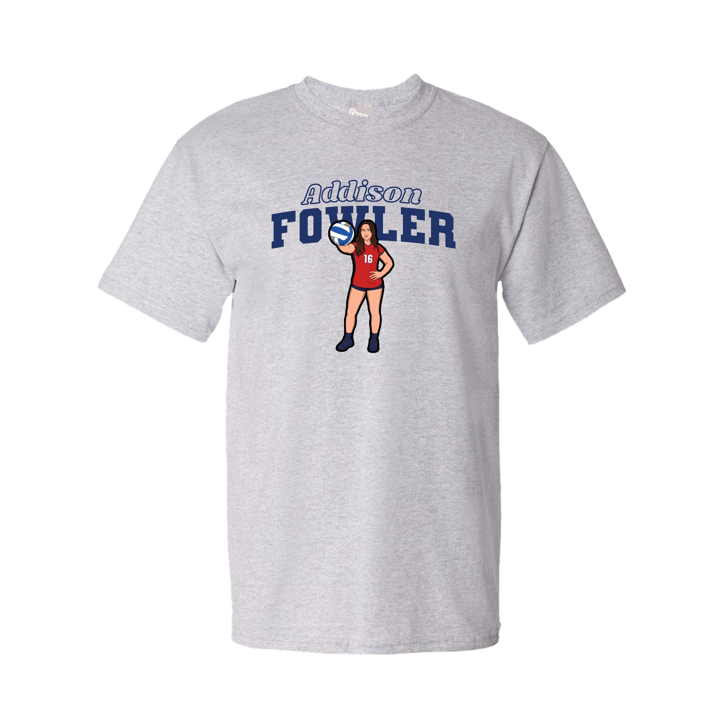 Youth Tee — Name Arch in Grey