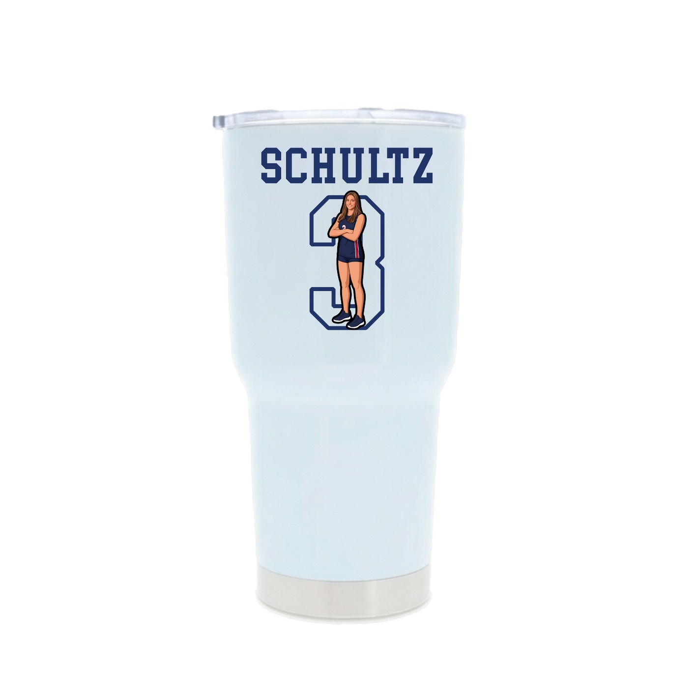 30oz Stainless Steel Tumbler — Shirsey in White