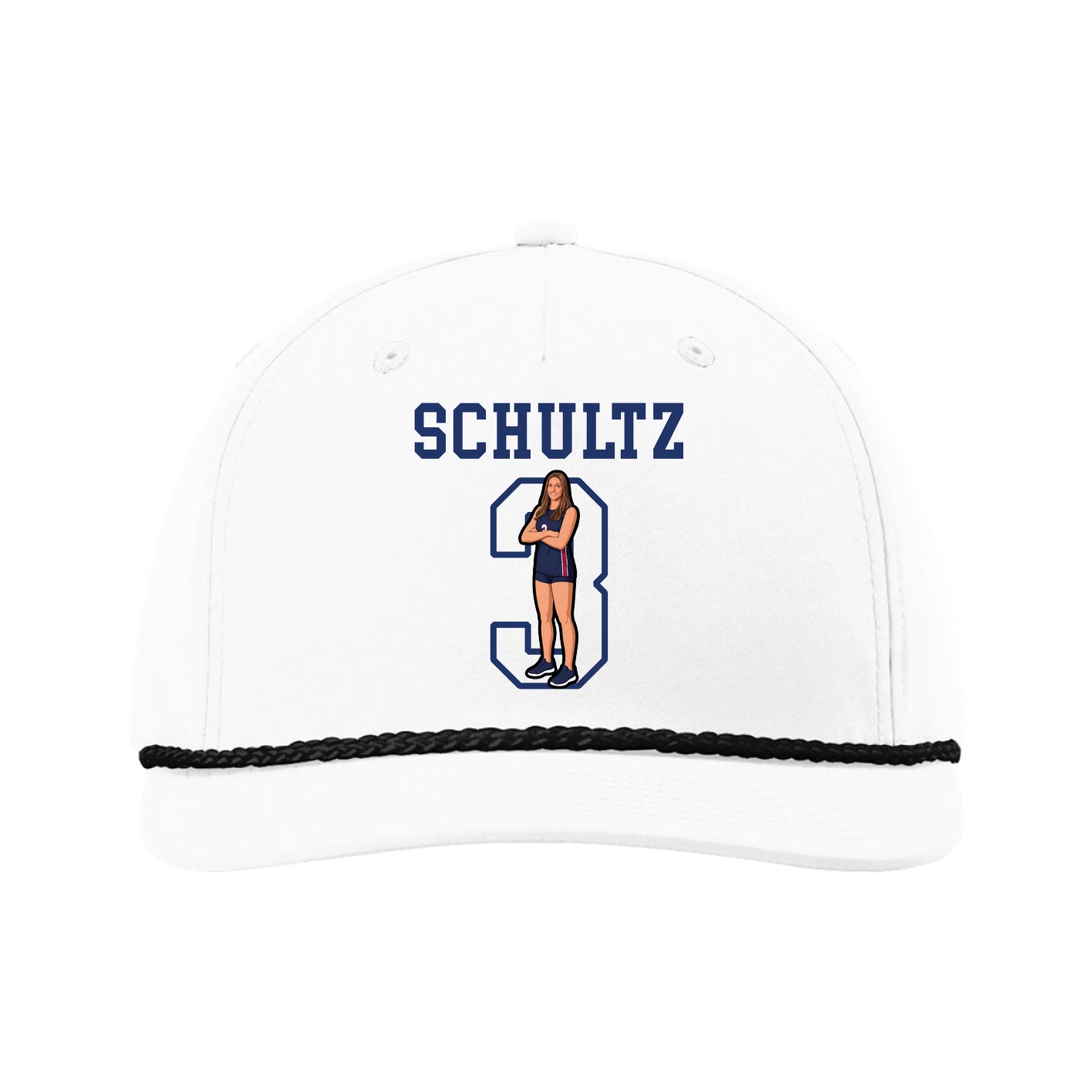Five-Panel Classic Rope Cap — Shirsey in White