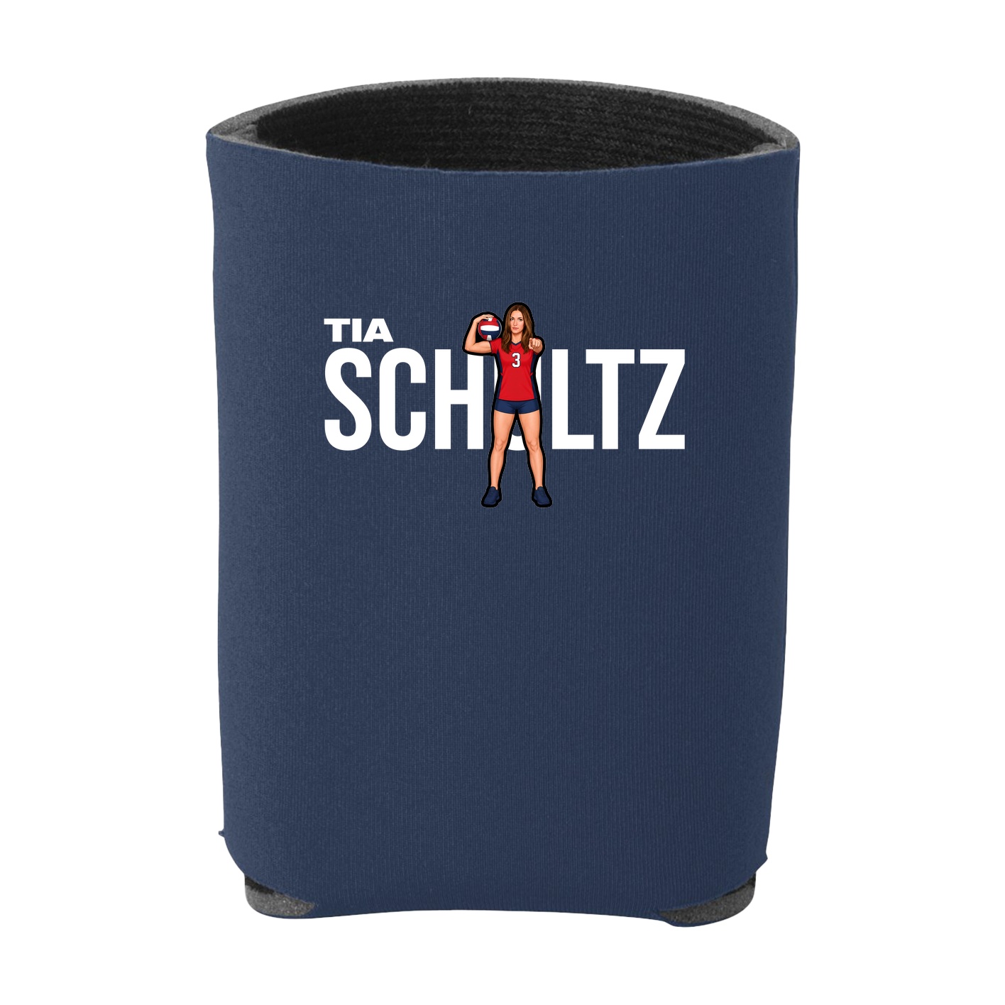 Can Holder — Player Name in Navy