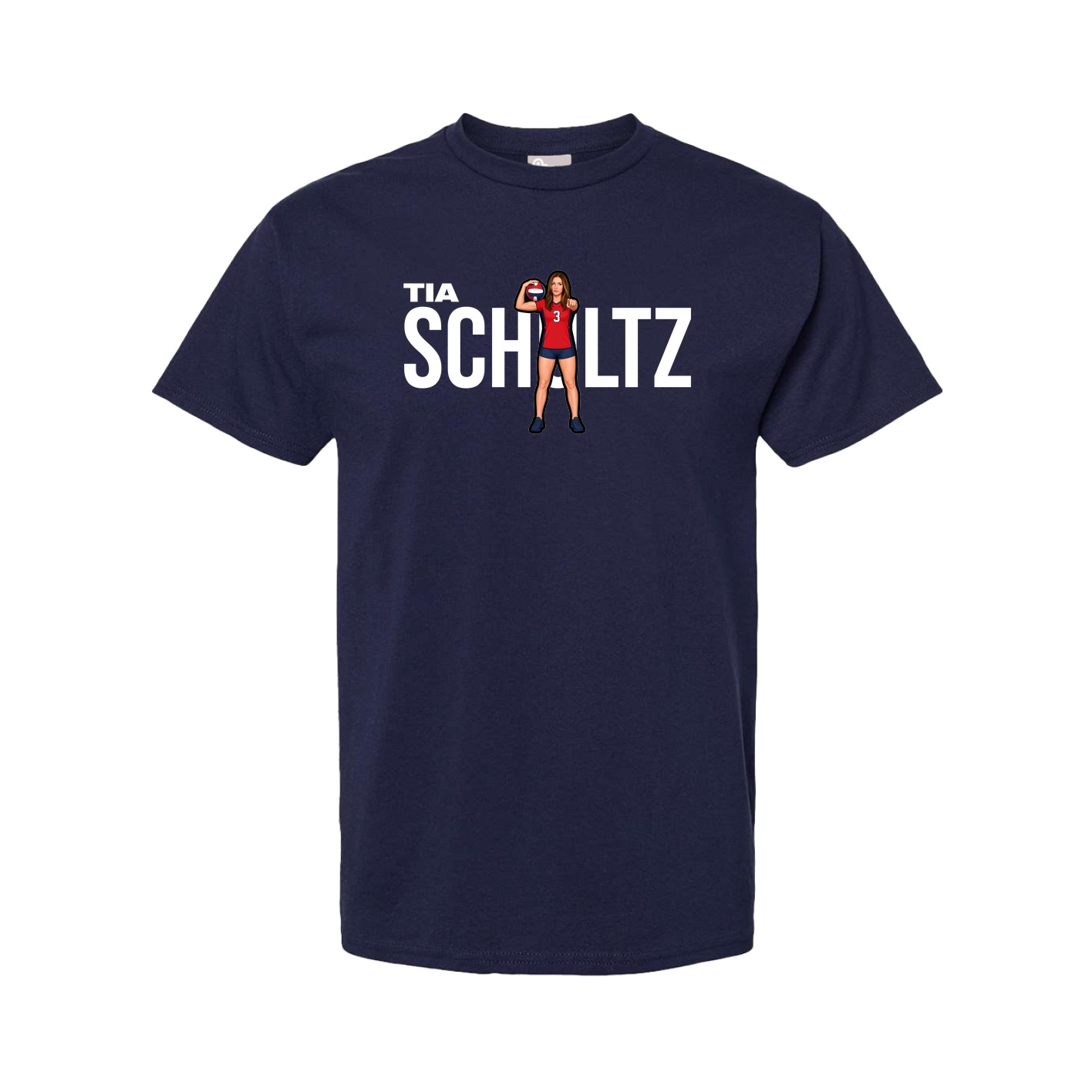 Youth Tee — Player Name in Navy