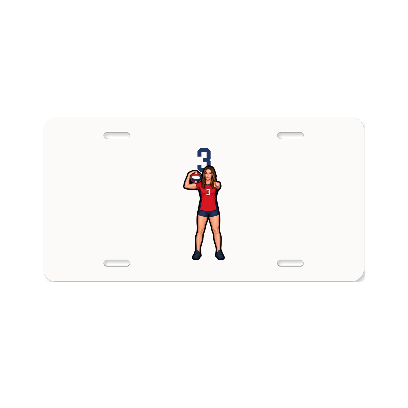 License Plate — Number Top in Classic