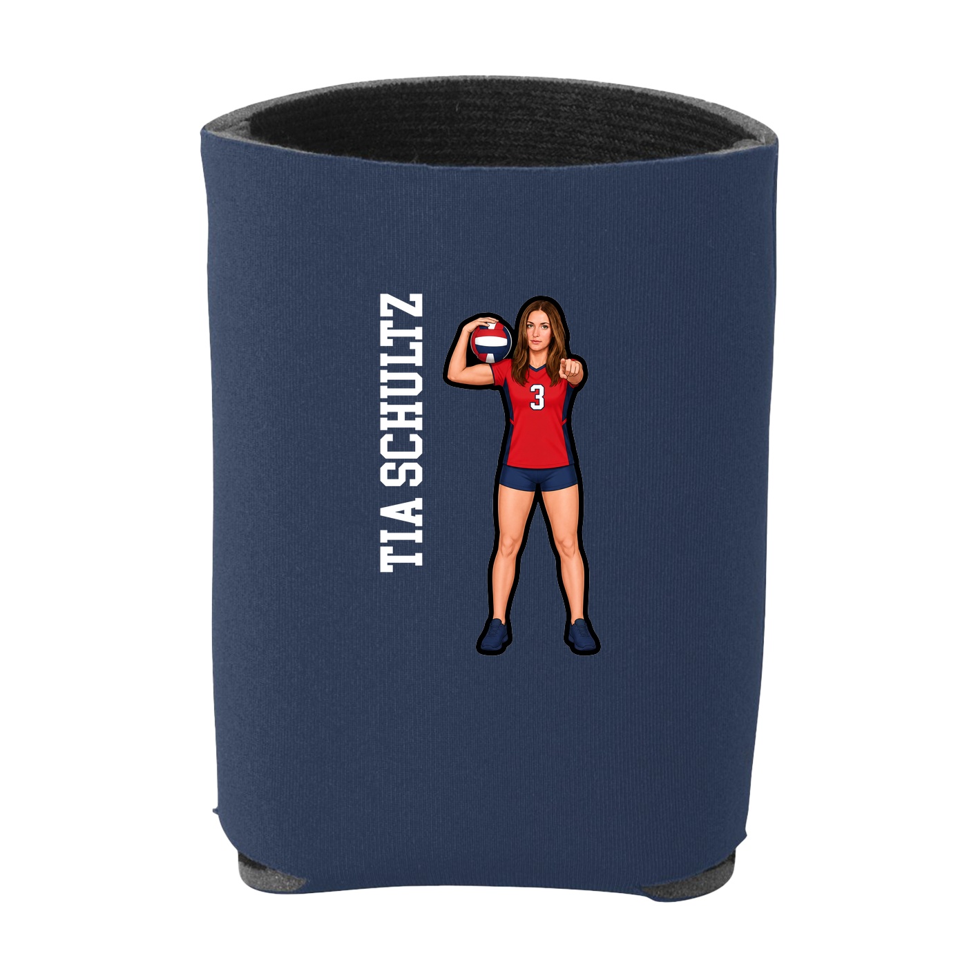 Can Holder — Name Vertical in Navy
