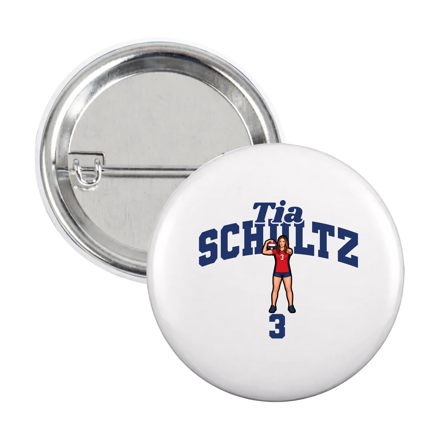 Game Day Button — Signature Arch in White