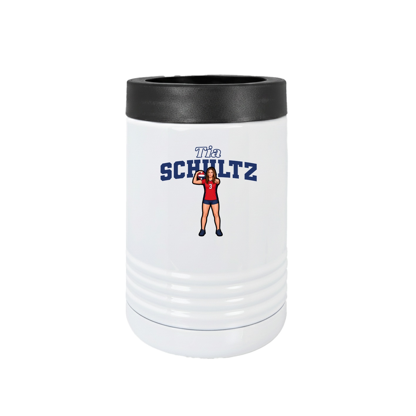 Beverage Holder — Name Arch in White