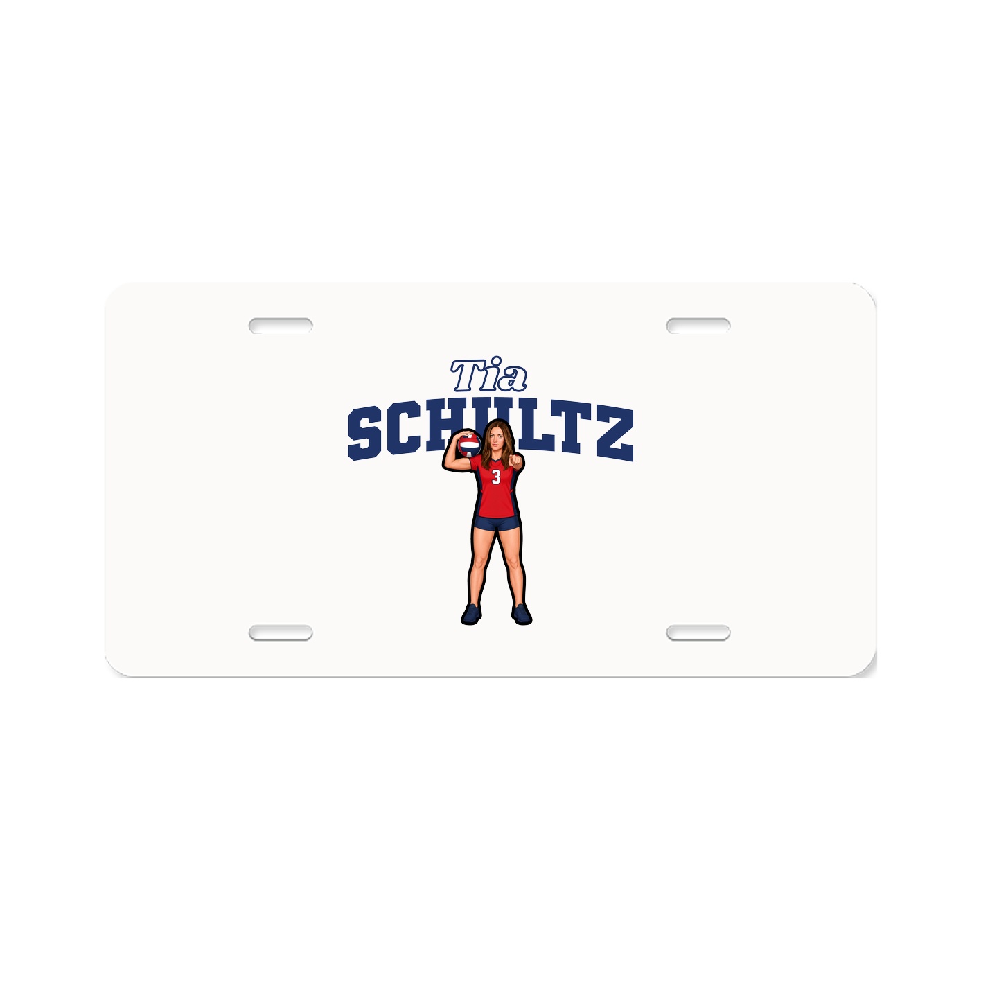 License Plate — Name Arch in Classic
