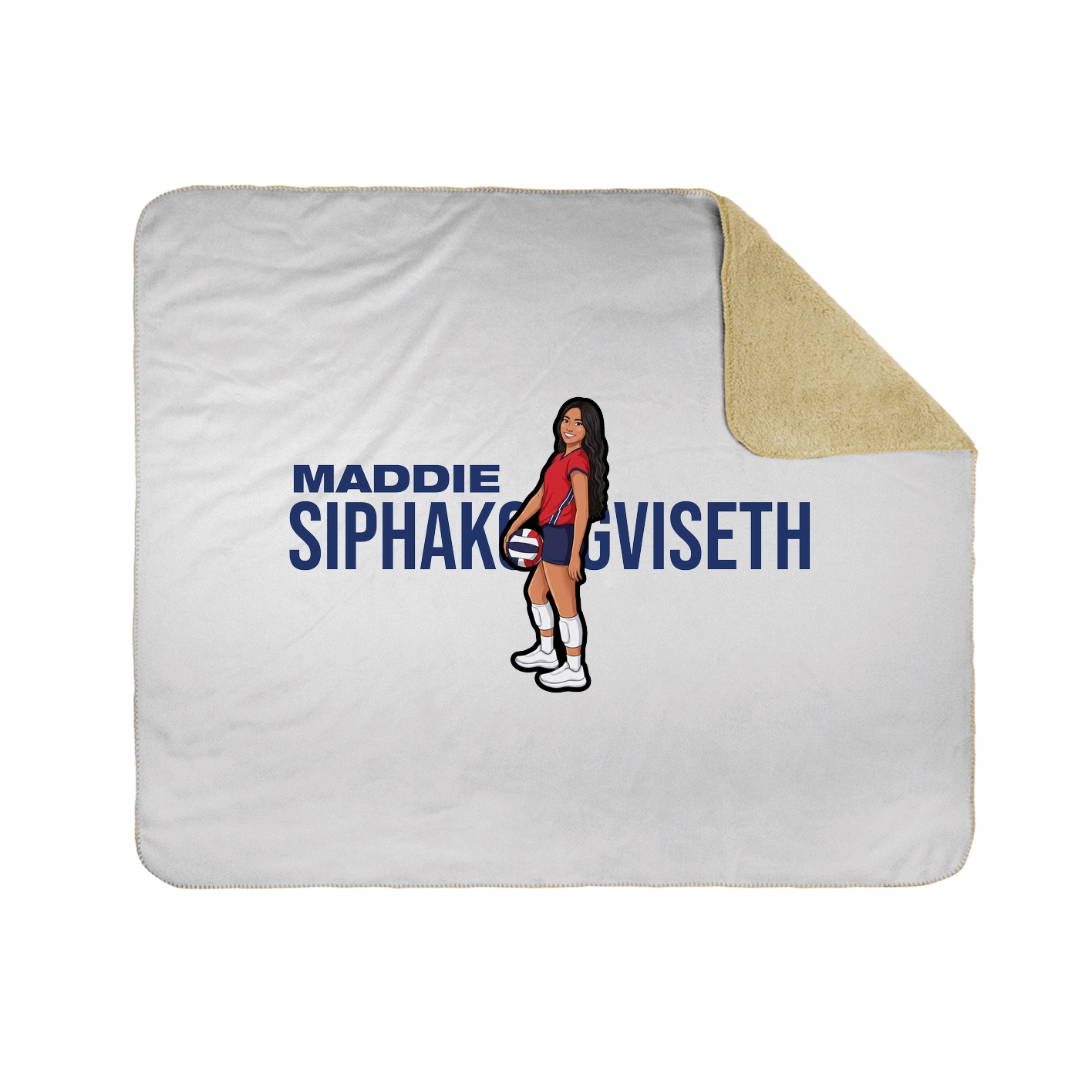 Throw Blanket — Player Name in White