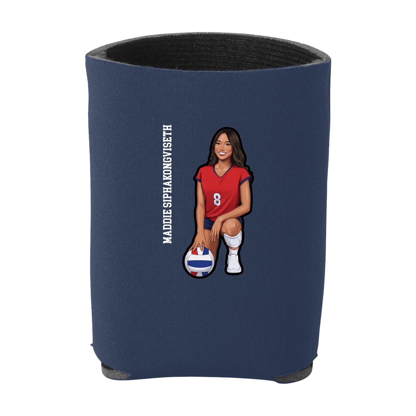 Can Holder — Name Vertical in Navy