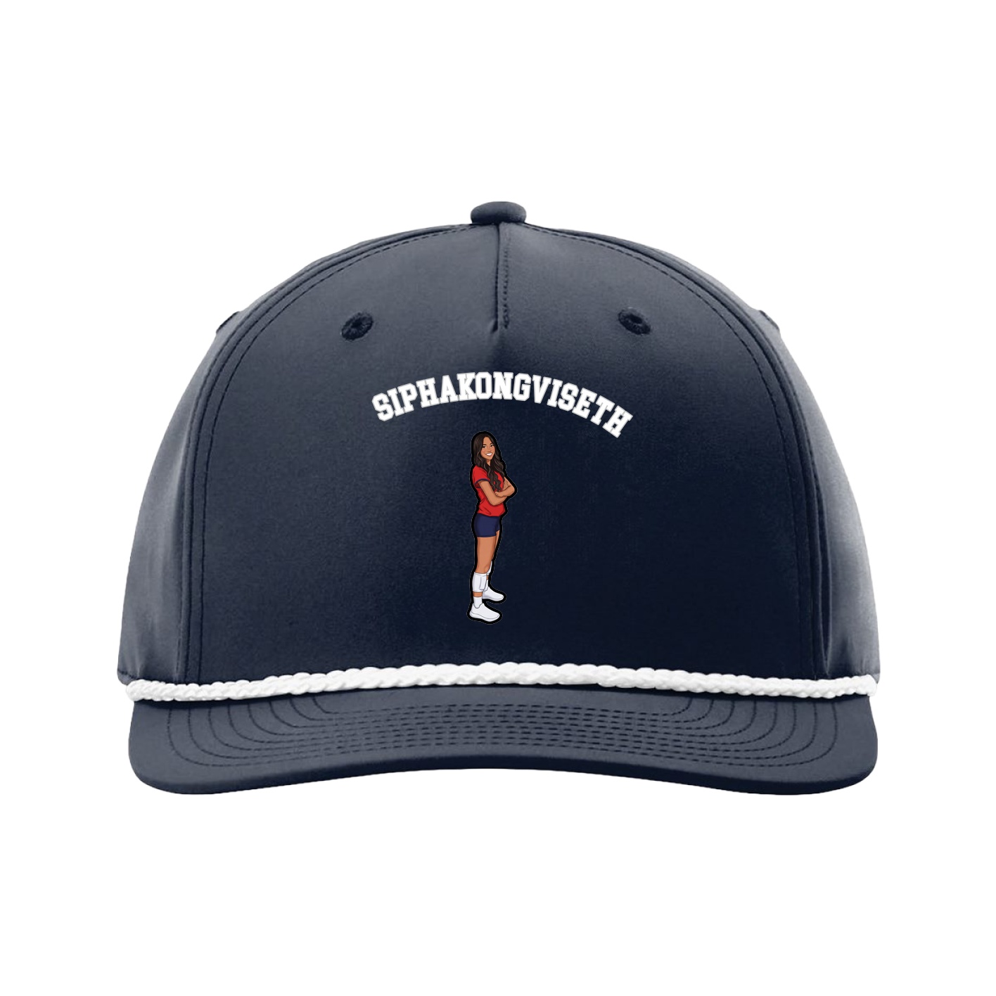 Five-Panel Classic Rope Cap — Shirsey Arch in Navy