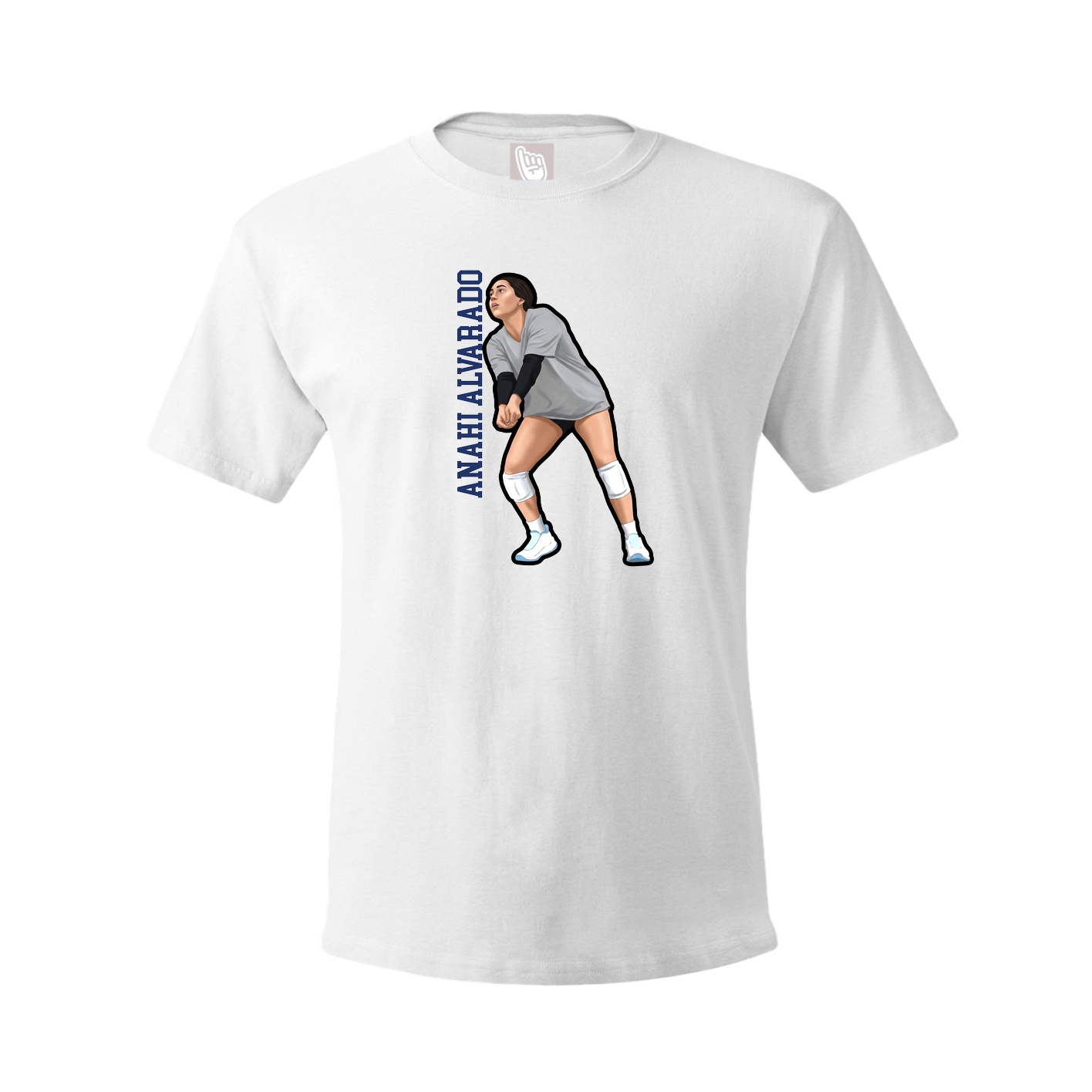 Youth Tee — Name Vertical in White