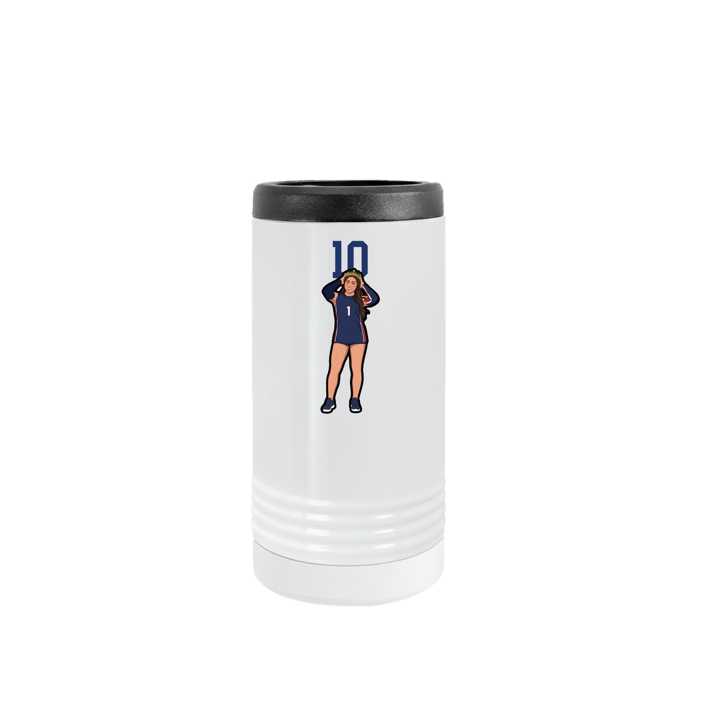 Slim Beverage Holder — Number Top in White