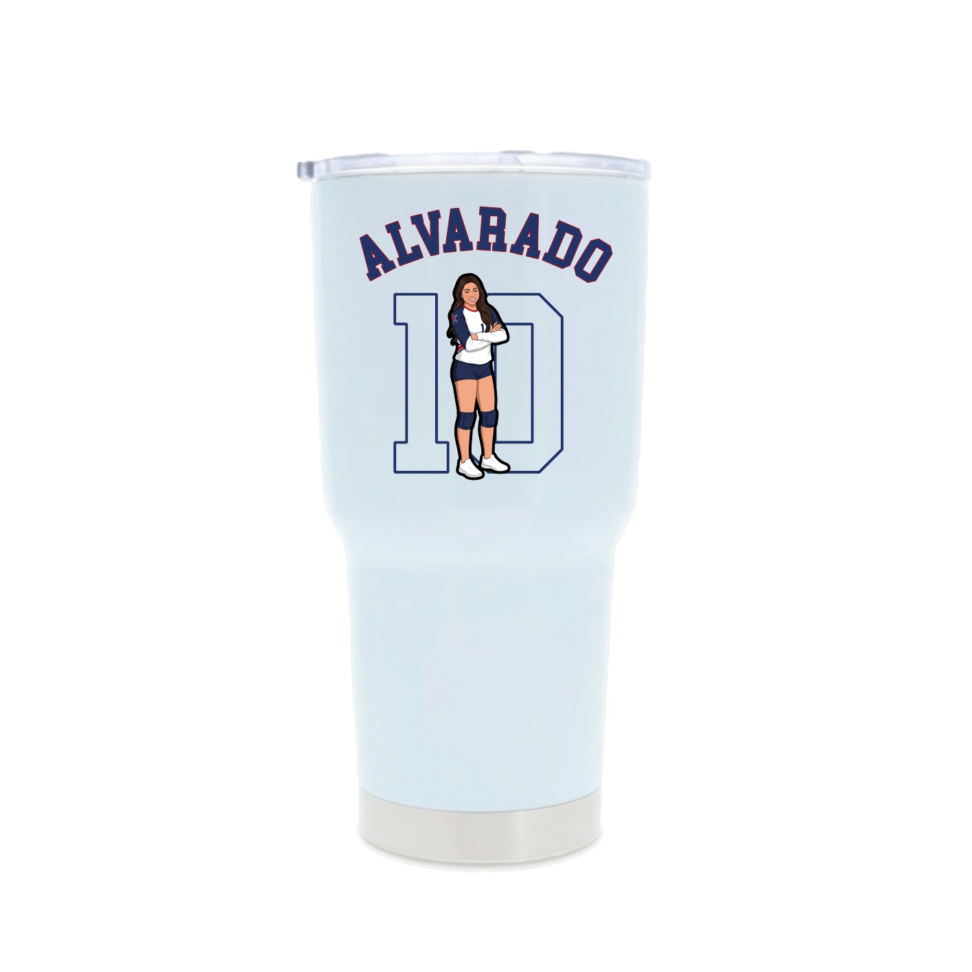 30oz Stainless Steel Tumbler — Shirsey Arch in White