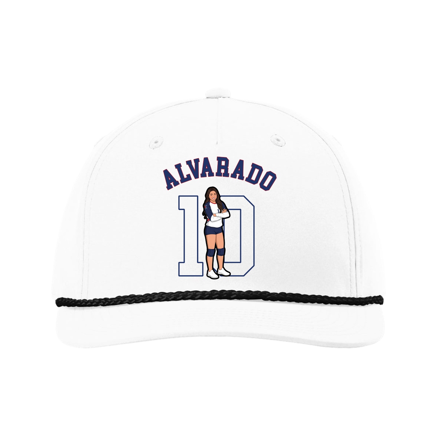 Five-Panel Classic Rope Cap — Shirsey Arch in White