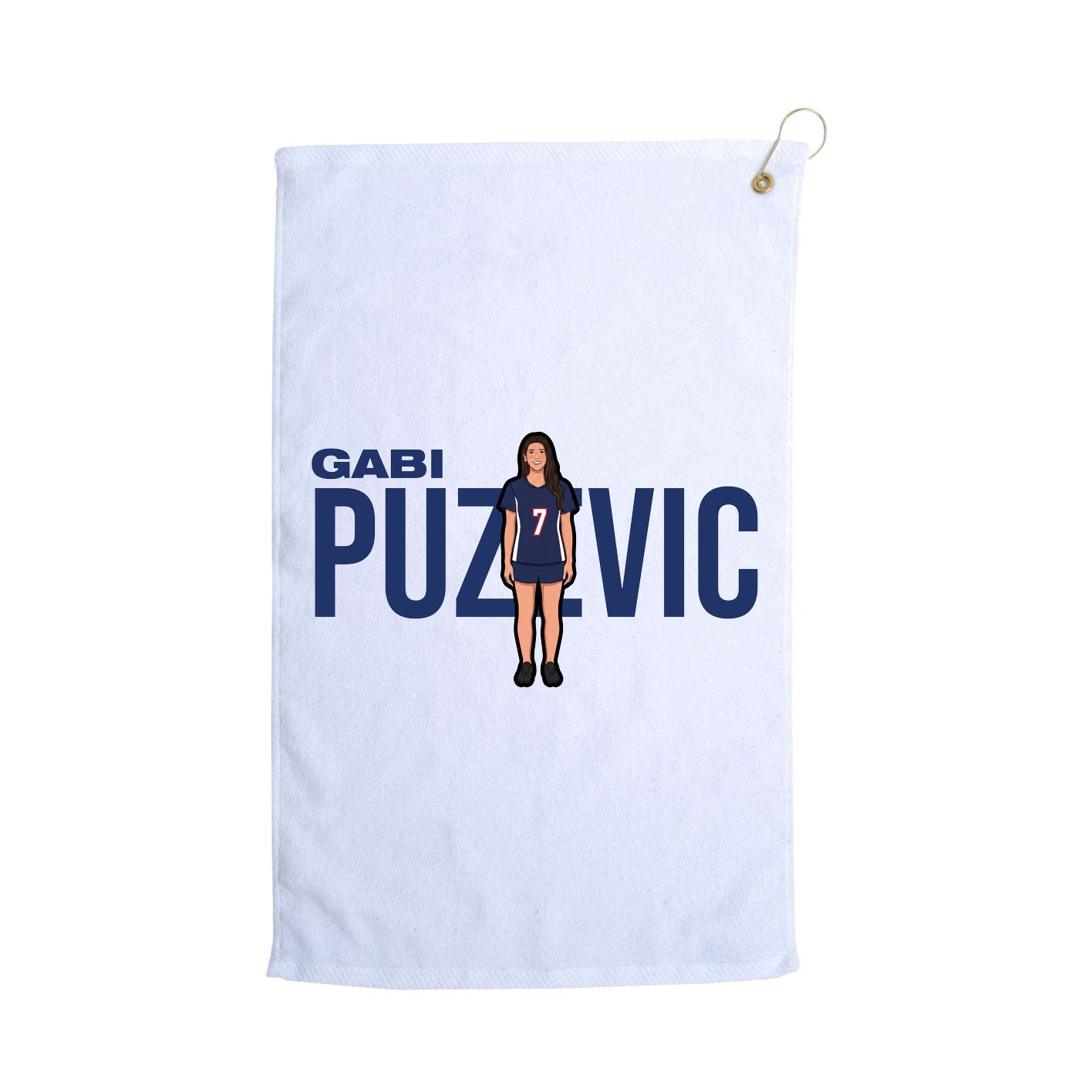 Golf Towel — Player Name in White