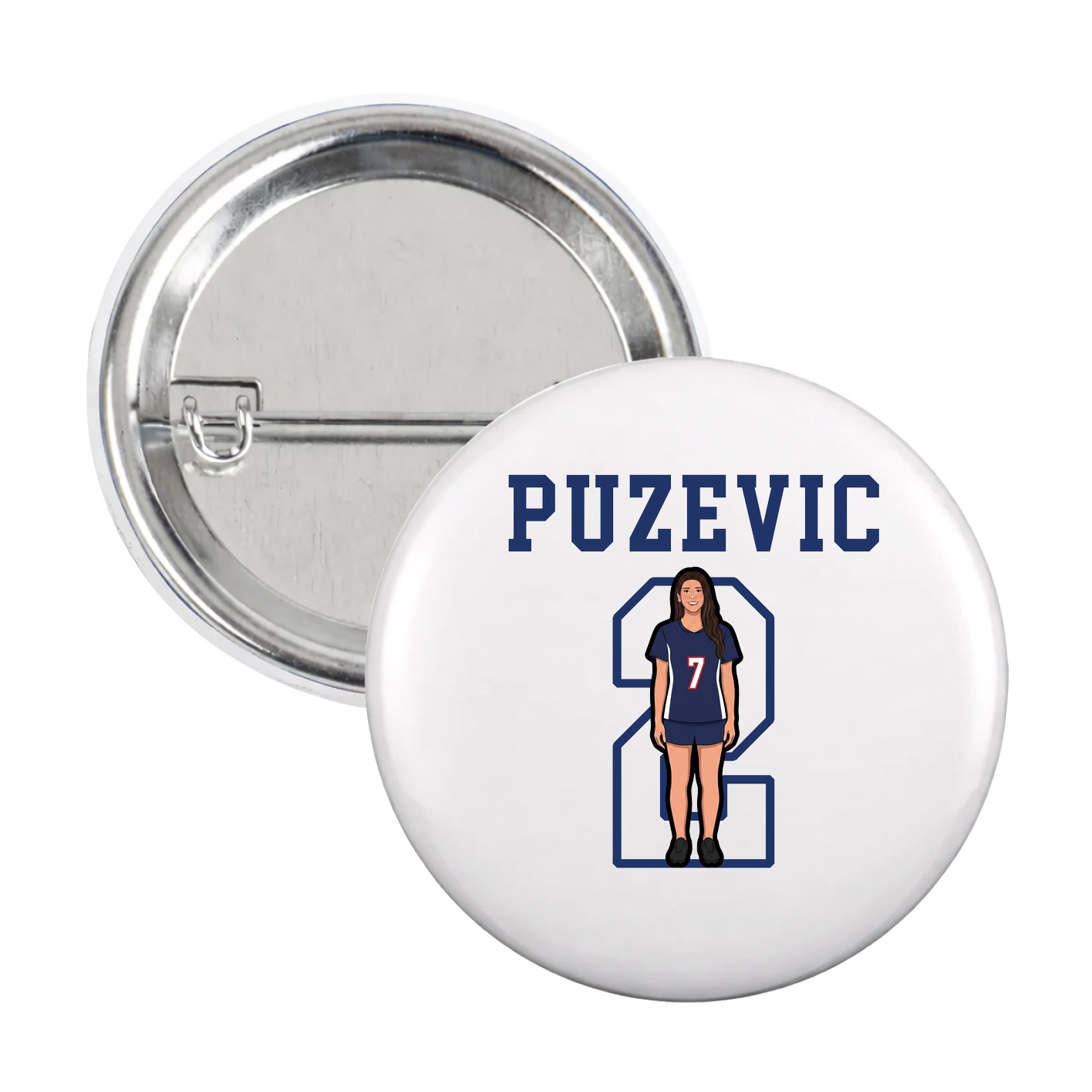 Game Day Button — Shirsey in White