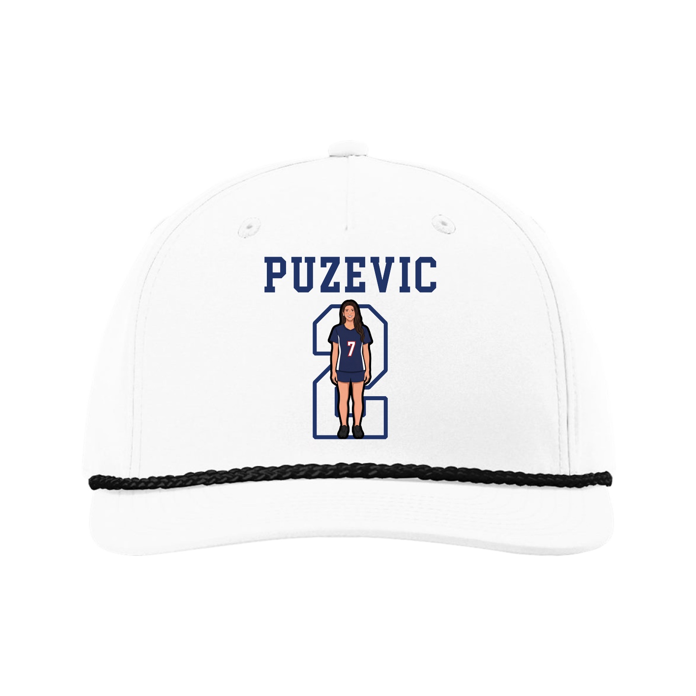 Five-Panel Classic Rope Cap — Shirsey in White
