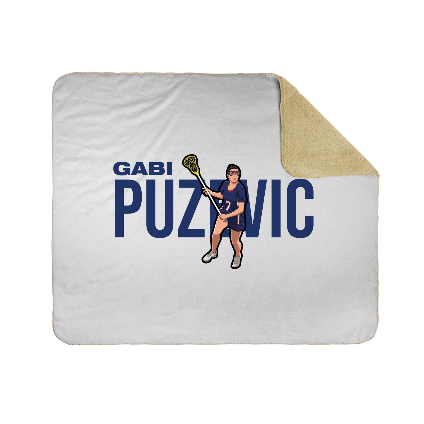 Throw Blanket — Player Name in White