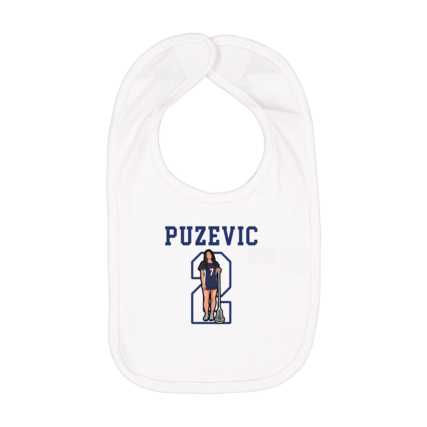 Infant Bib — Shirsey in White