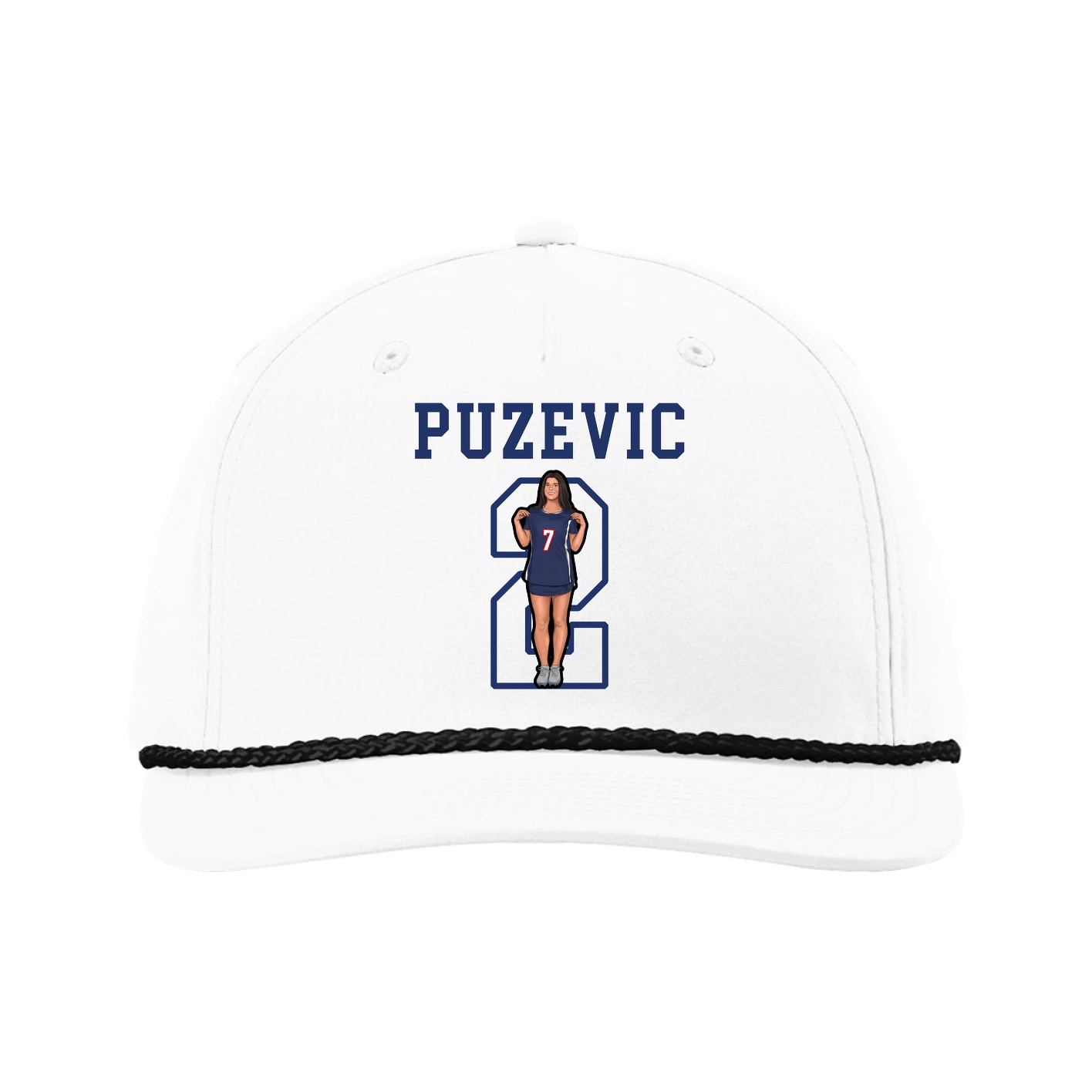 Five-Panel Classic Rope Cap — Shirsey in White