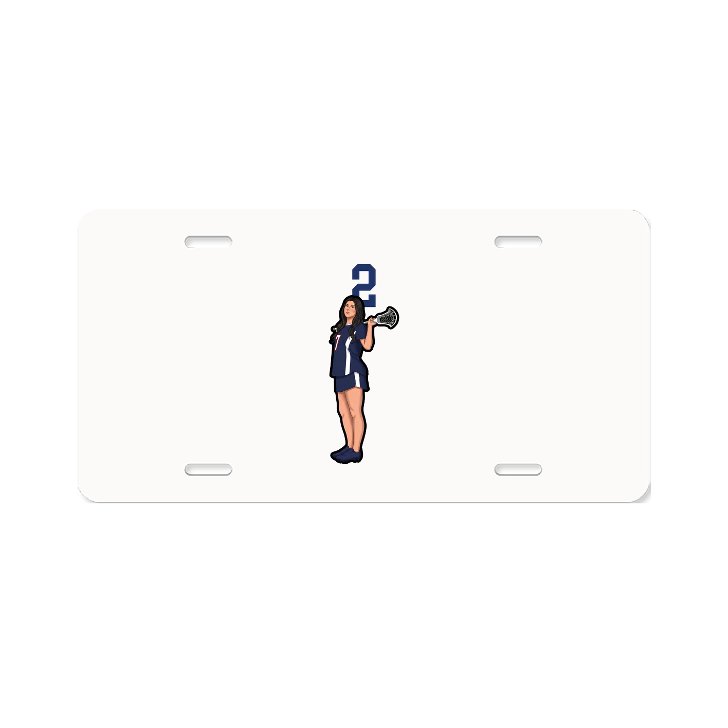 License Plate — Number Top in Classic