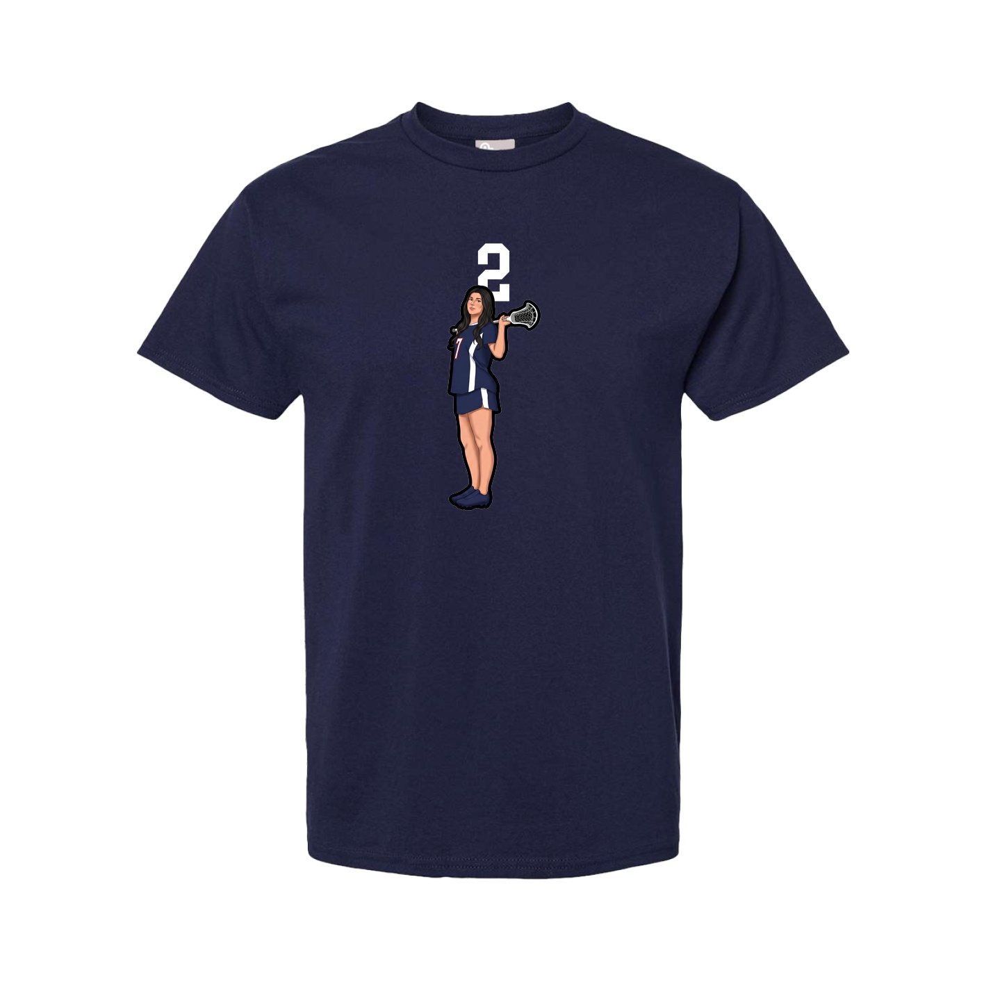 Tee — Number Top in Navy