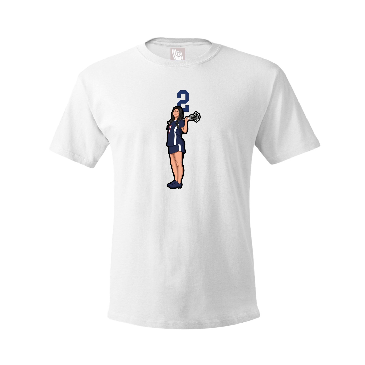 Youth Tee — Number Top in White