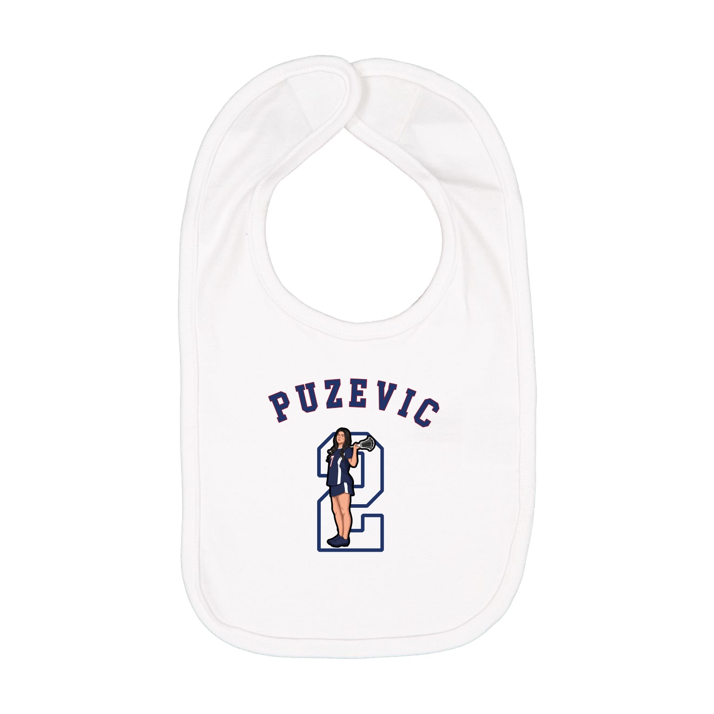 Infant Bib — Shirsey Arch in White