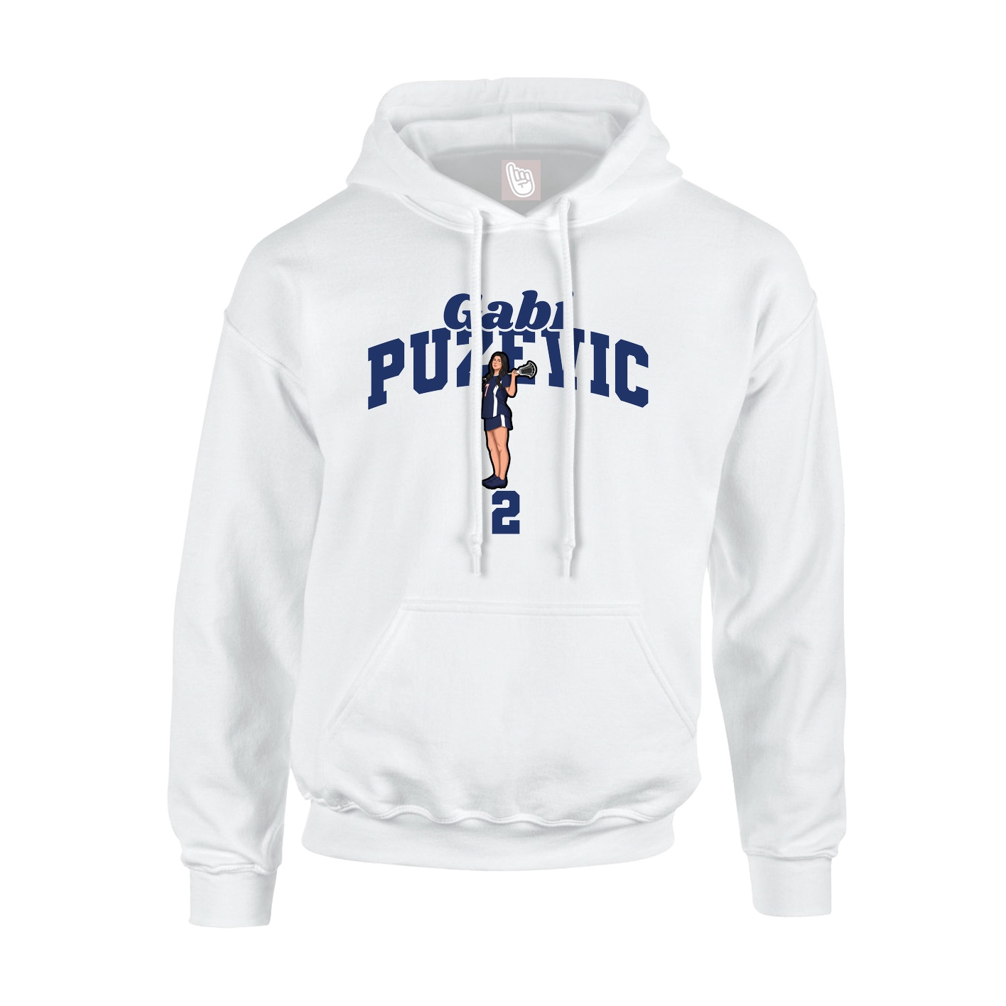 Hoodie — Signature Arch in White
