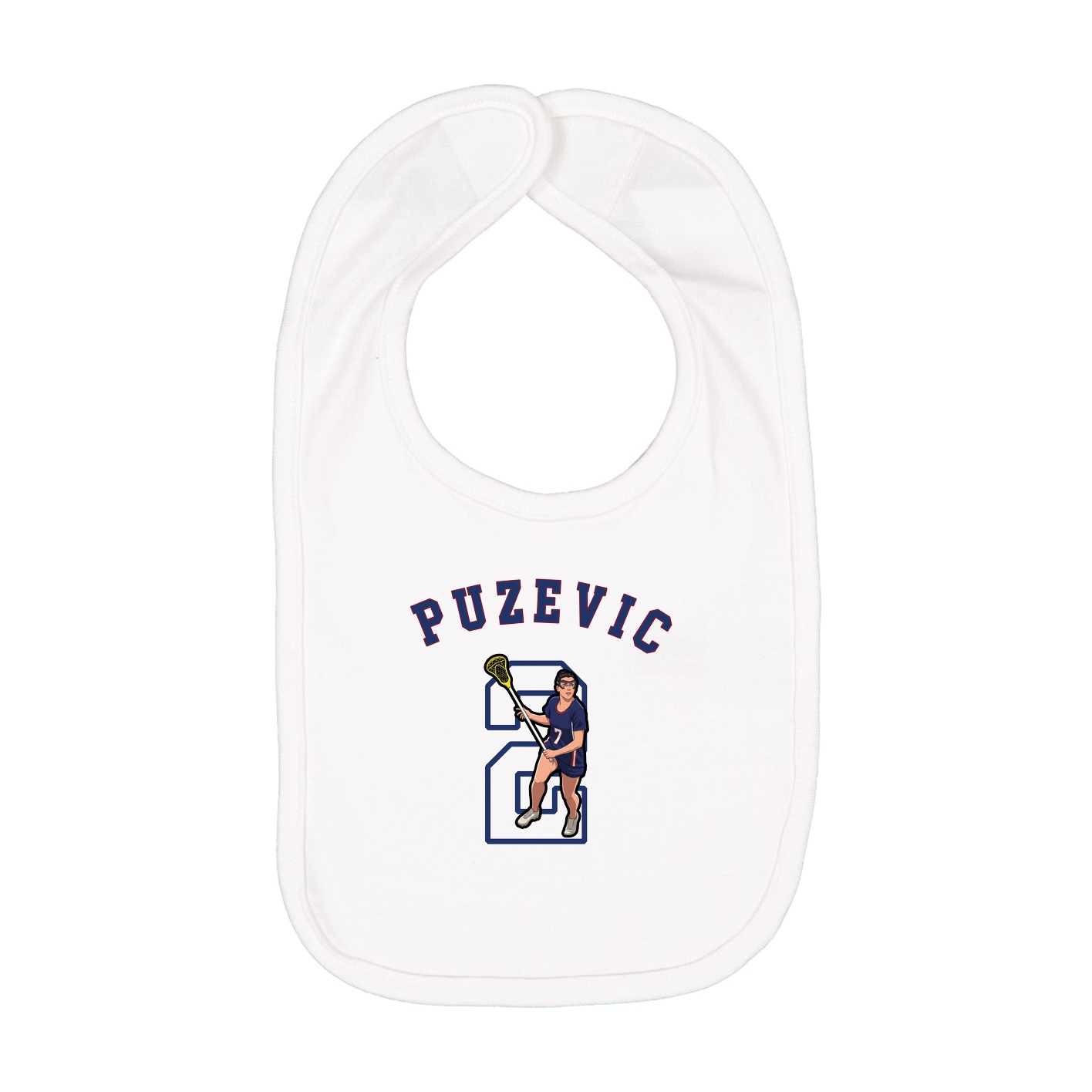 Infant Bib — Shirsey Arch in White