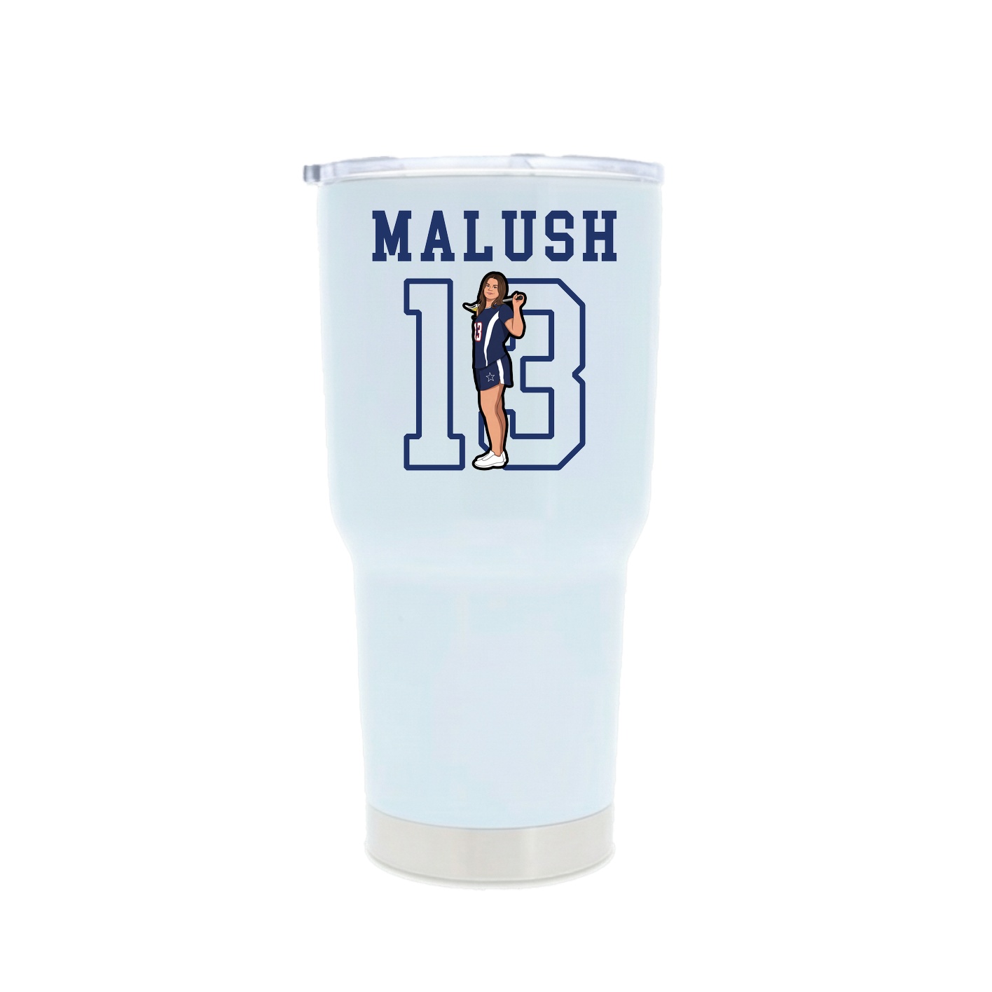 30oz Stainless Steel Tumbler — Shirsey in White