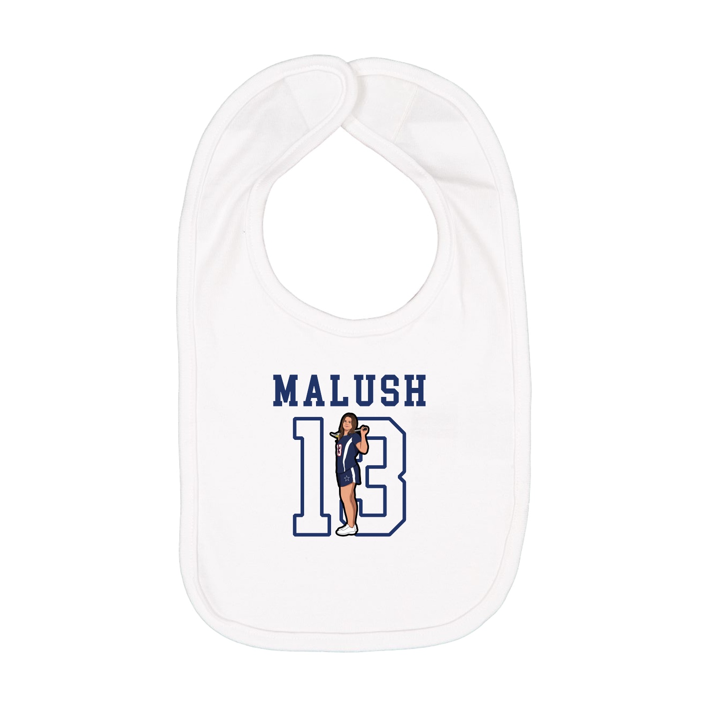 Infant Bib — Shirsey in White