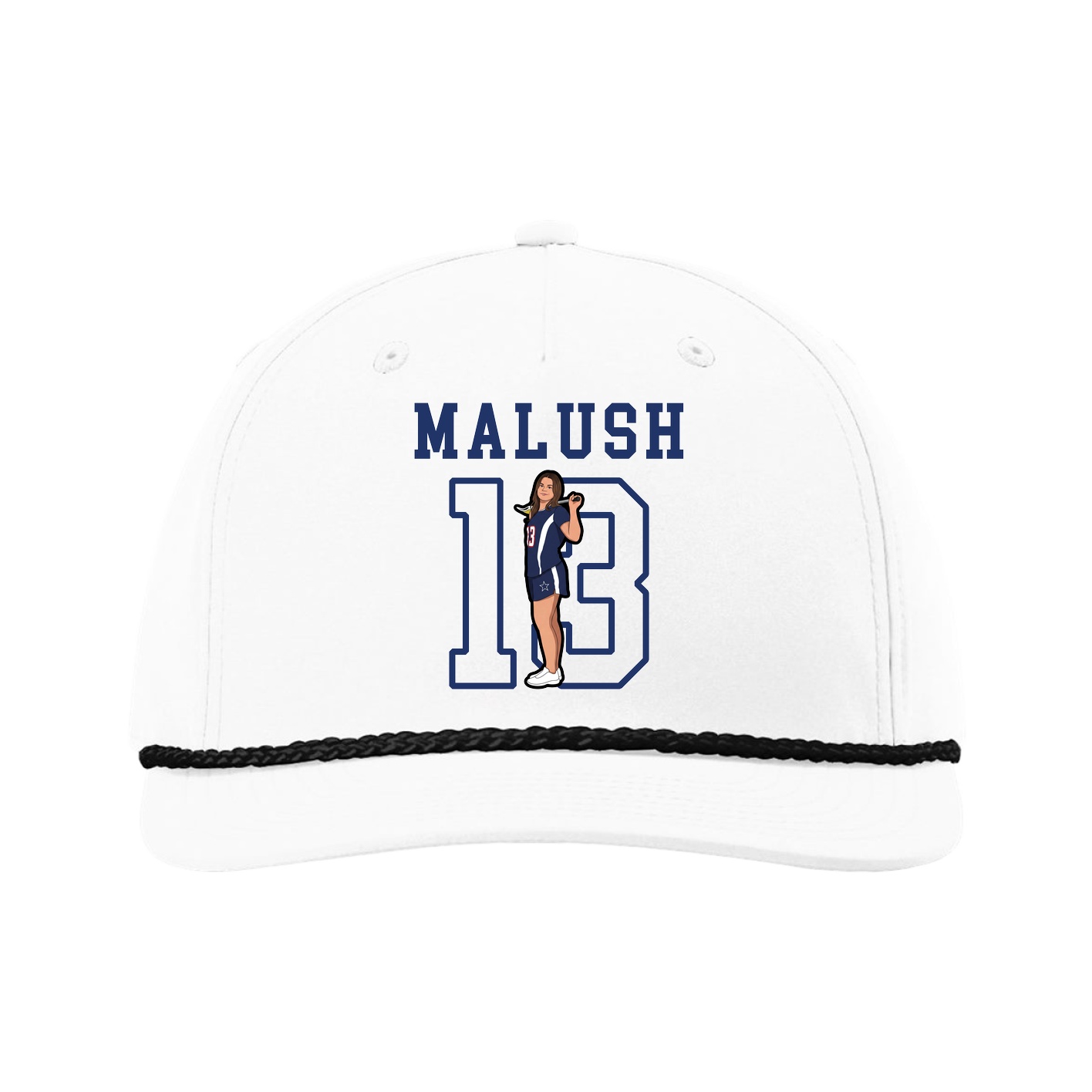 Five-Panel Classic Rope Cap — Shirsey in White