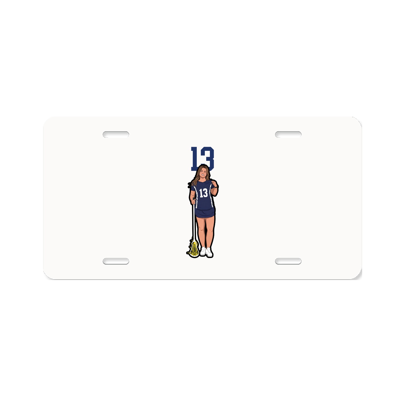 License Plate — Number Top in Classic