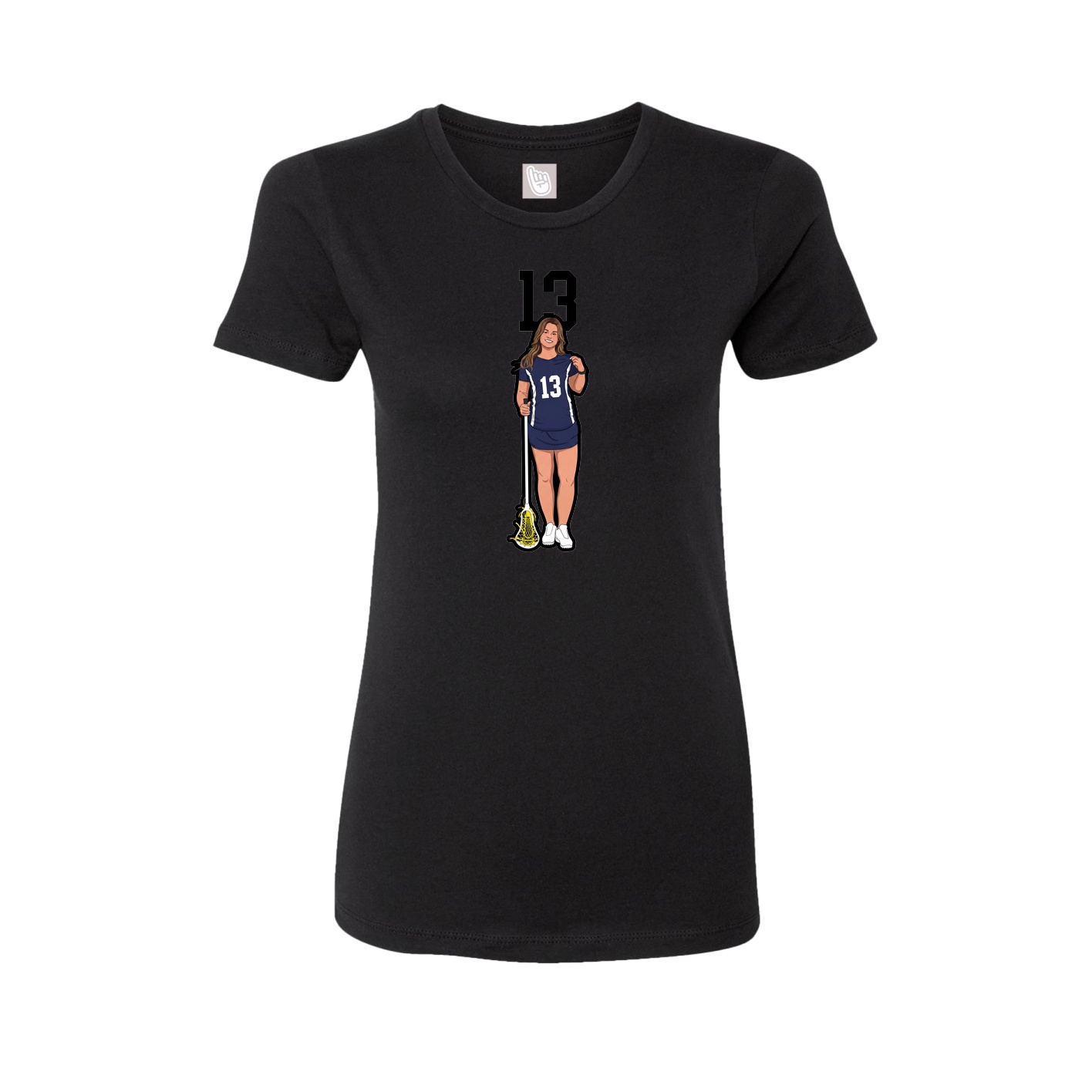 Womens Tee — Number Top in Black